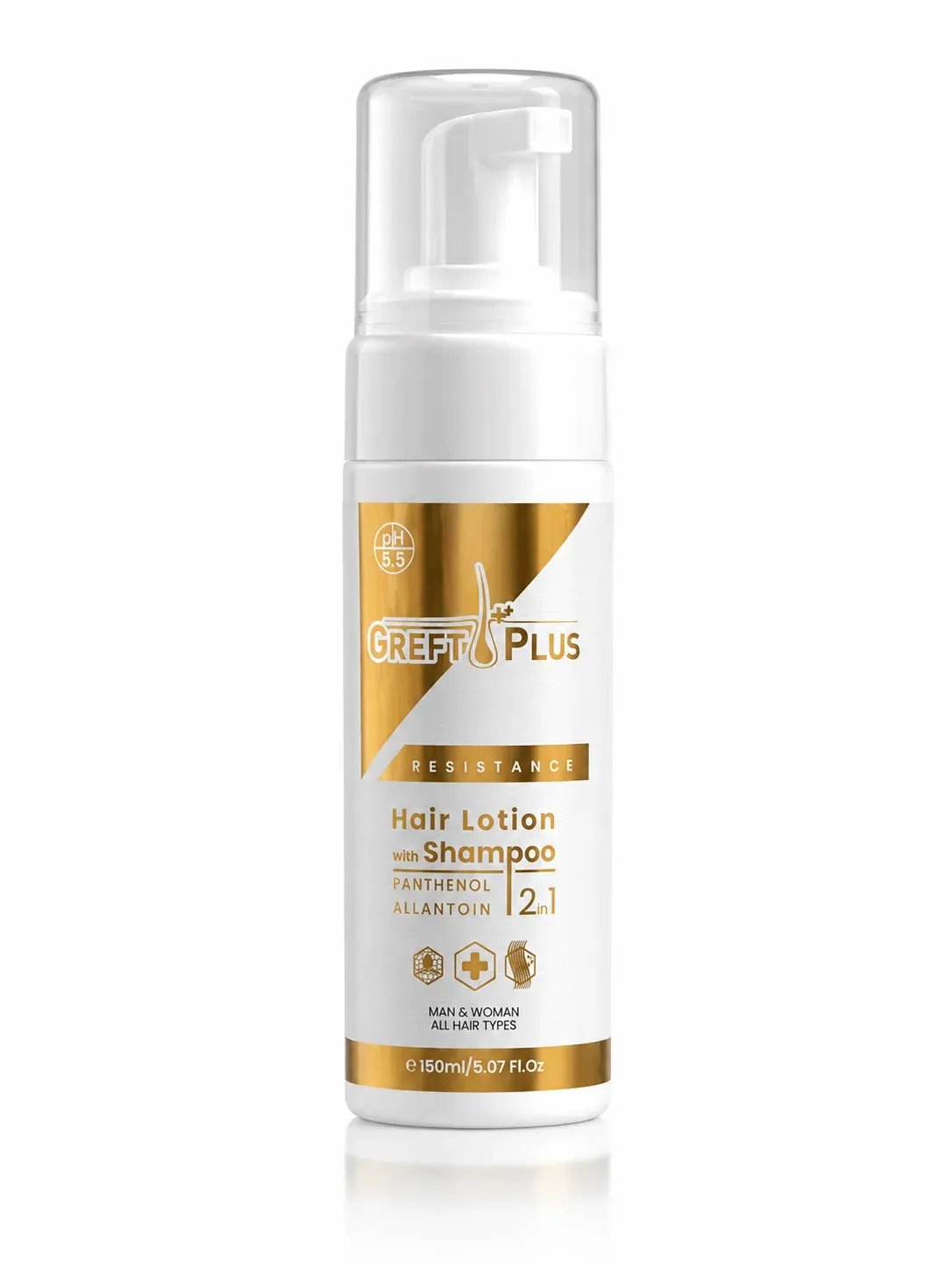 Greft Plus Lotion + Shampoo 2-in-1 Hair Foam 150 ml